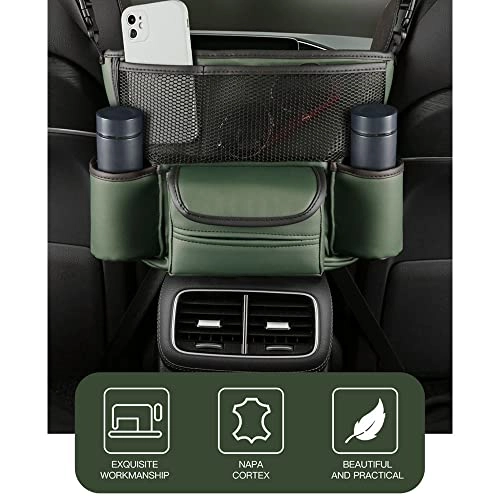 Car Storage Bag - Center Console Leather Large Capacity