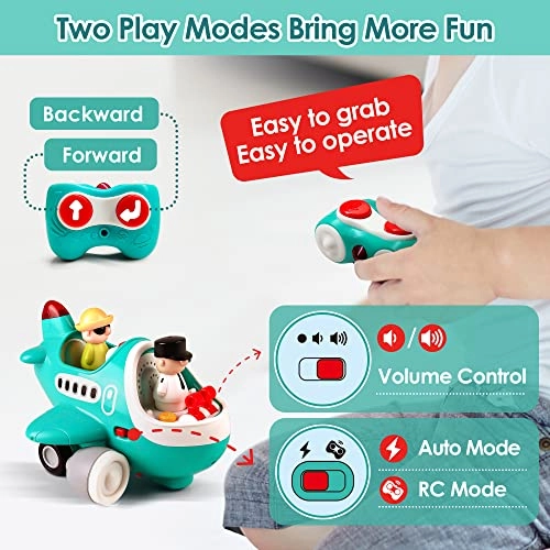 Toddler RC Plane - Remote Control Musical Light & Sound