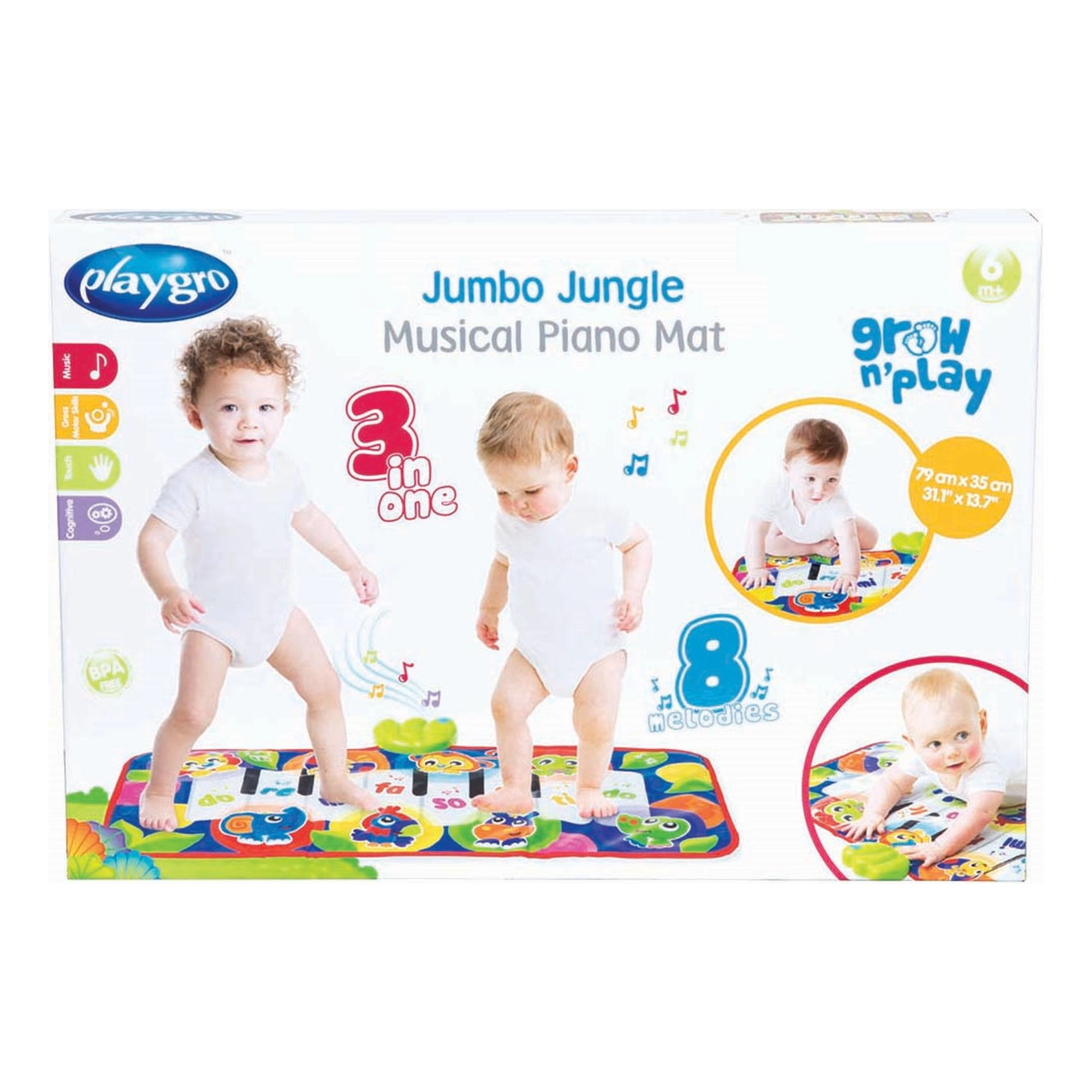 Jumbo Jungle Musical Piano Mat - Jungle 6 months