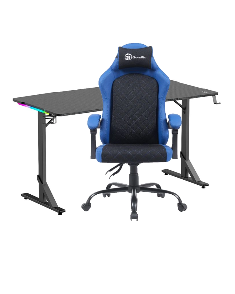 GamerTek Alpha Desk Pro - 140x72 cm + Ignite Gaming Chair - 120KG