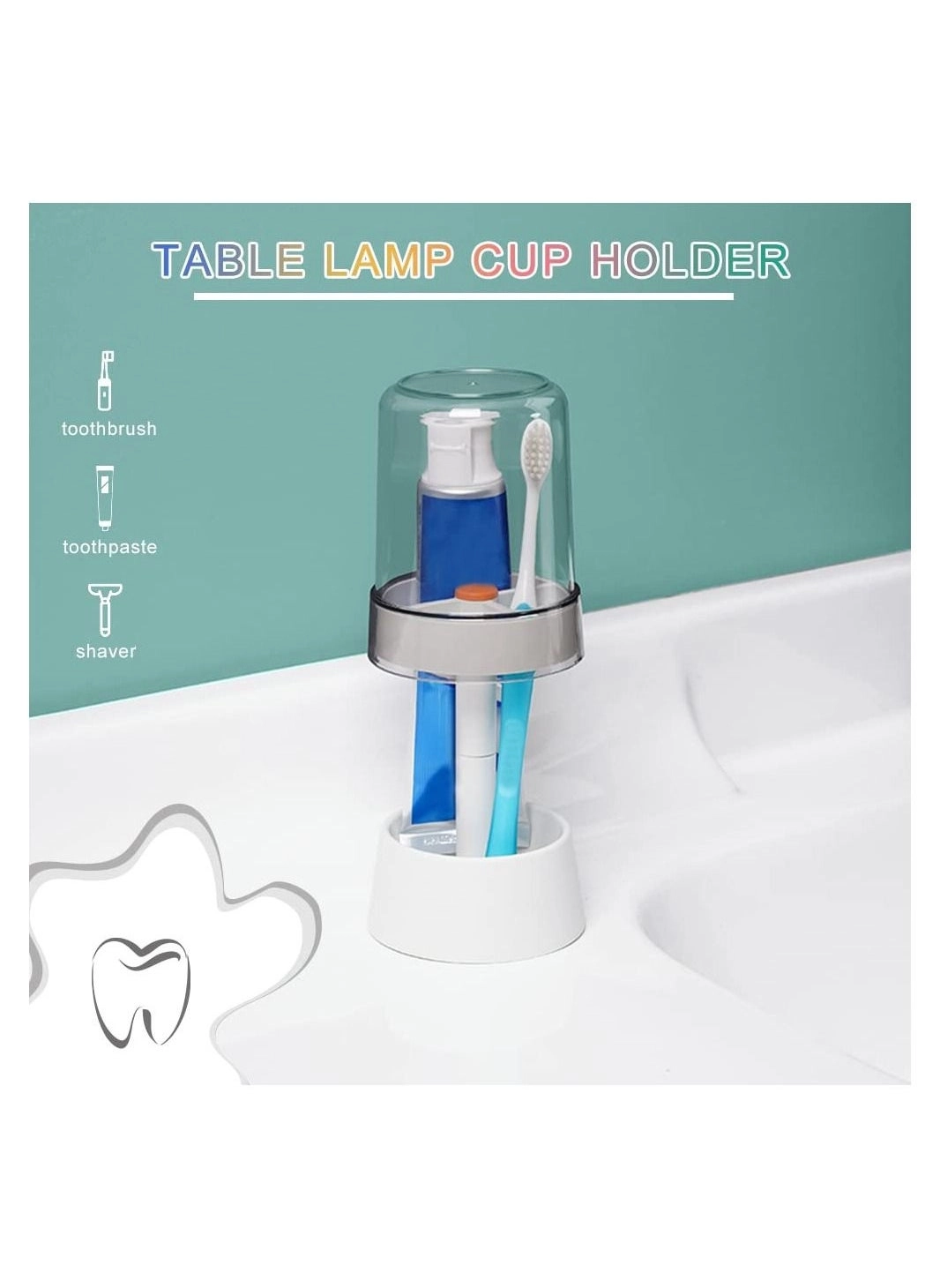 Wall Mount Toothbrush Holder - 3 Slots Wallmount / Countertop