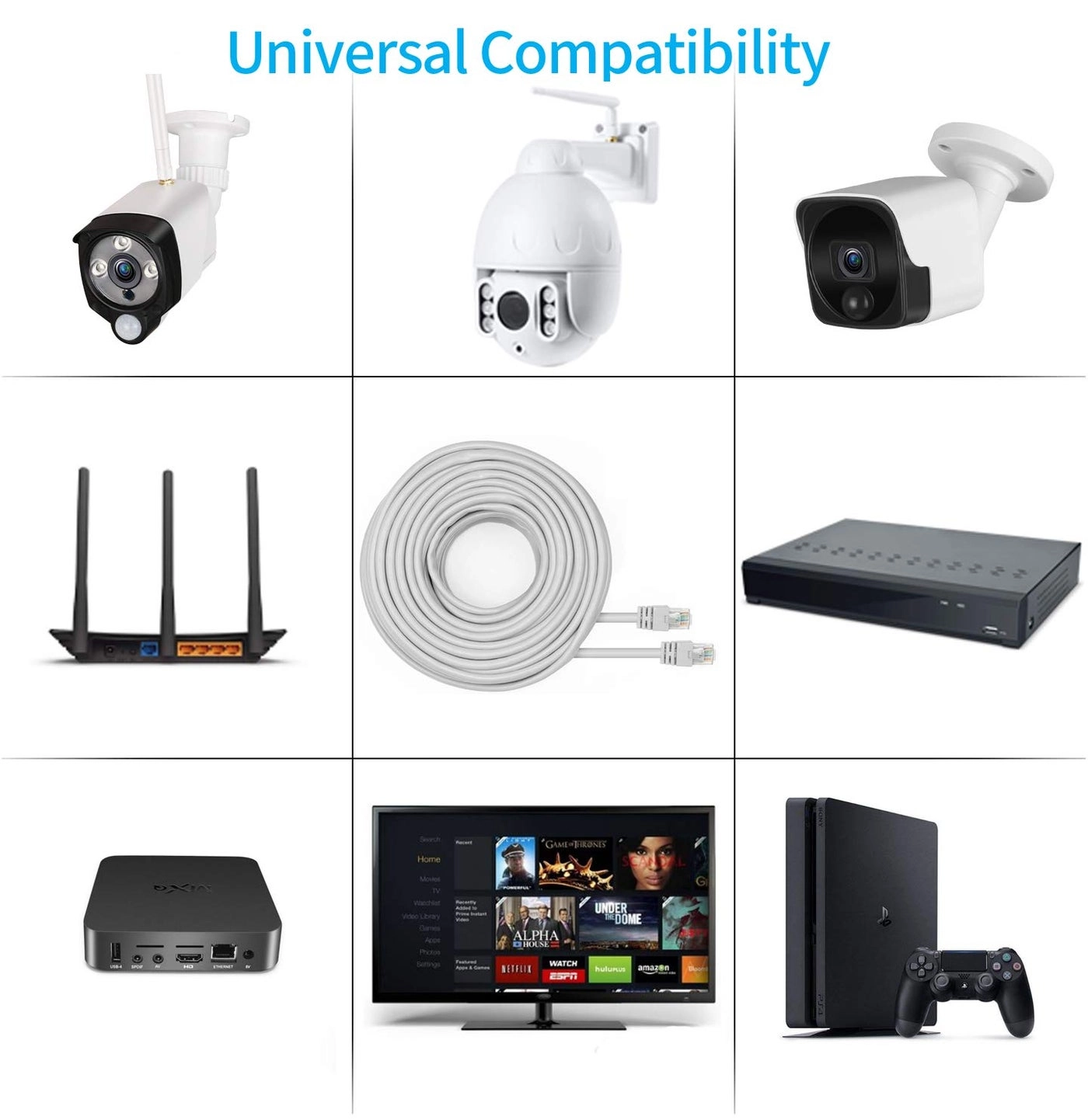 CAT5 Cat5e Ethernet Patch Cable - 60 Feet