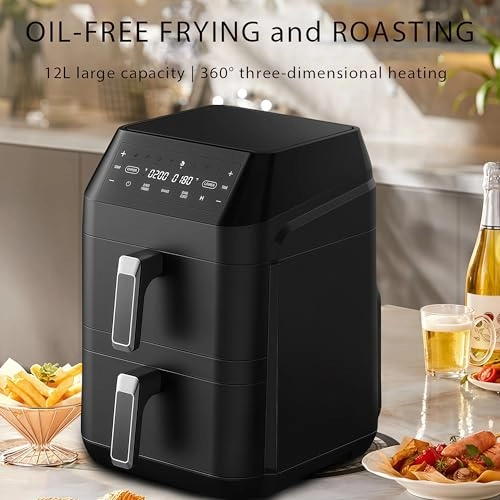 Dual-Drawer Digital Air Fryer Oven