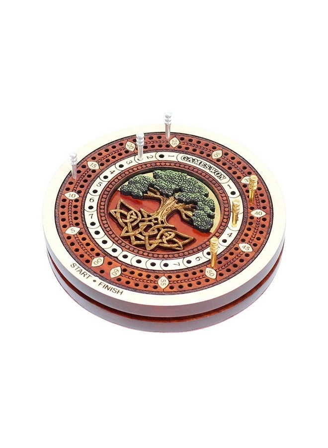 Pleasant Times Industries Cribbage Board - 2 Track 60 Points Bloodwood / Maple Wood