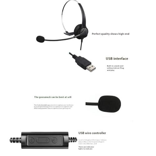 USB Corded Headset - Wired Headset