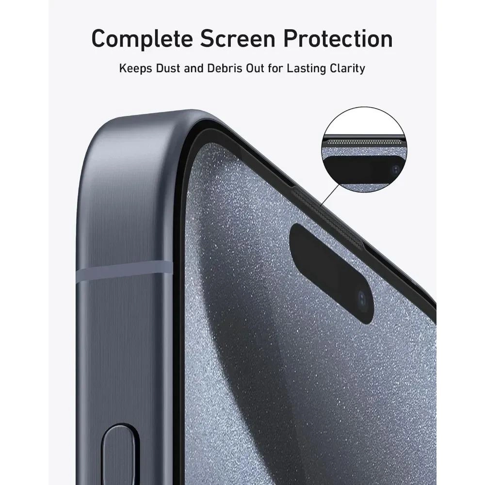 Privacy Screen Protector for iPhone 15 Pro - 9H 0.33mm