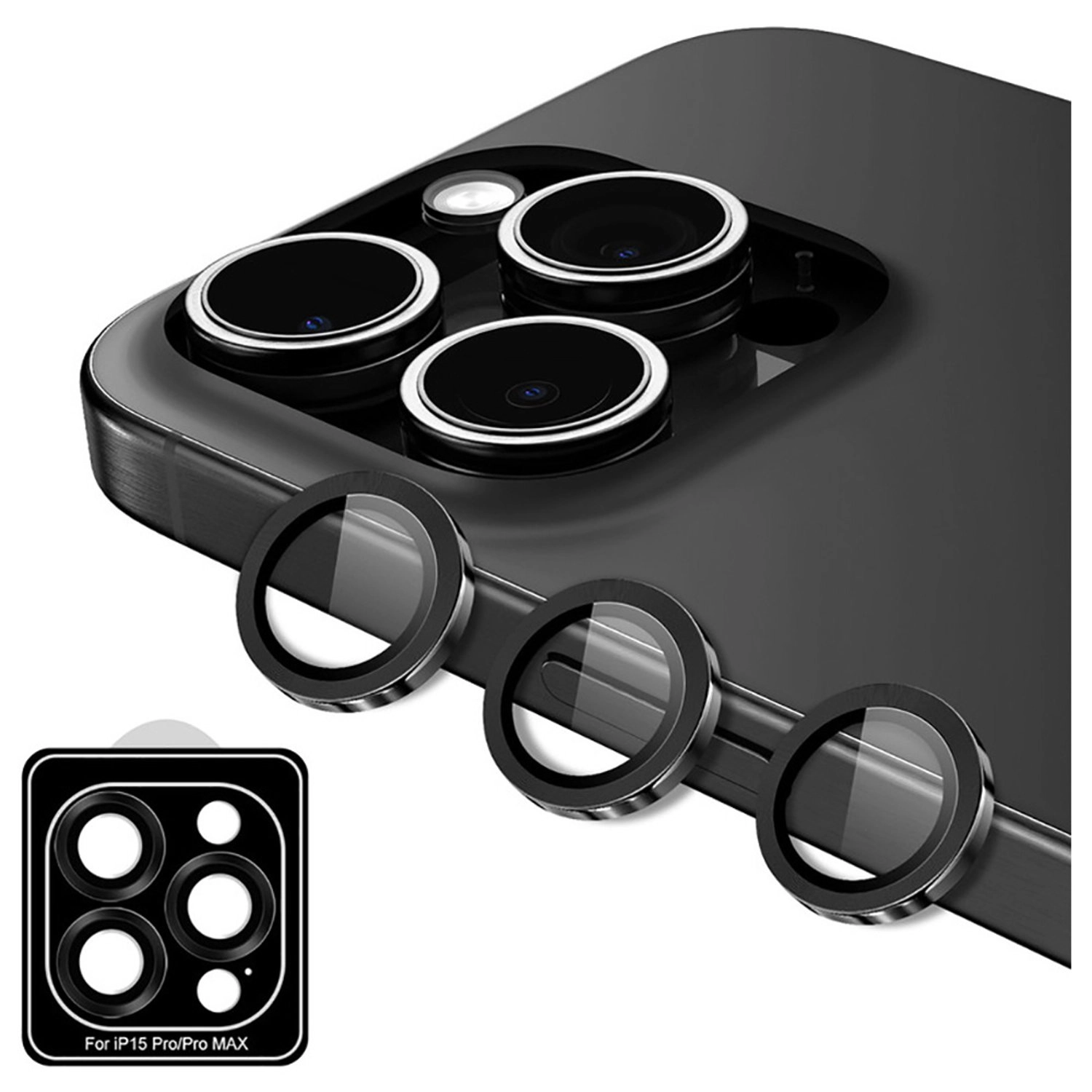 Clear Anti-Fingerprint Camera Lens Protector for iPhone 16 Pro