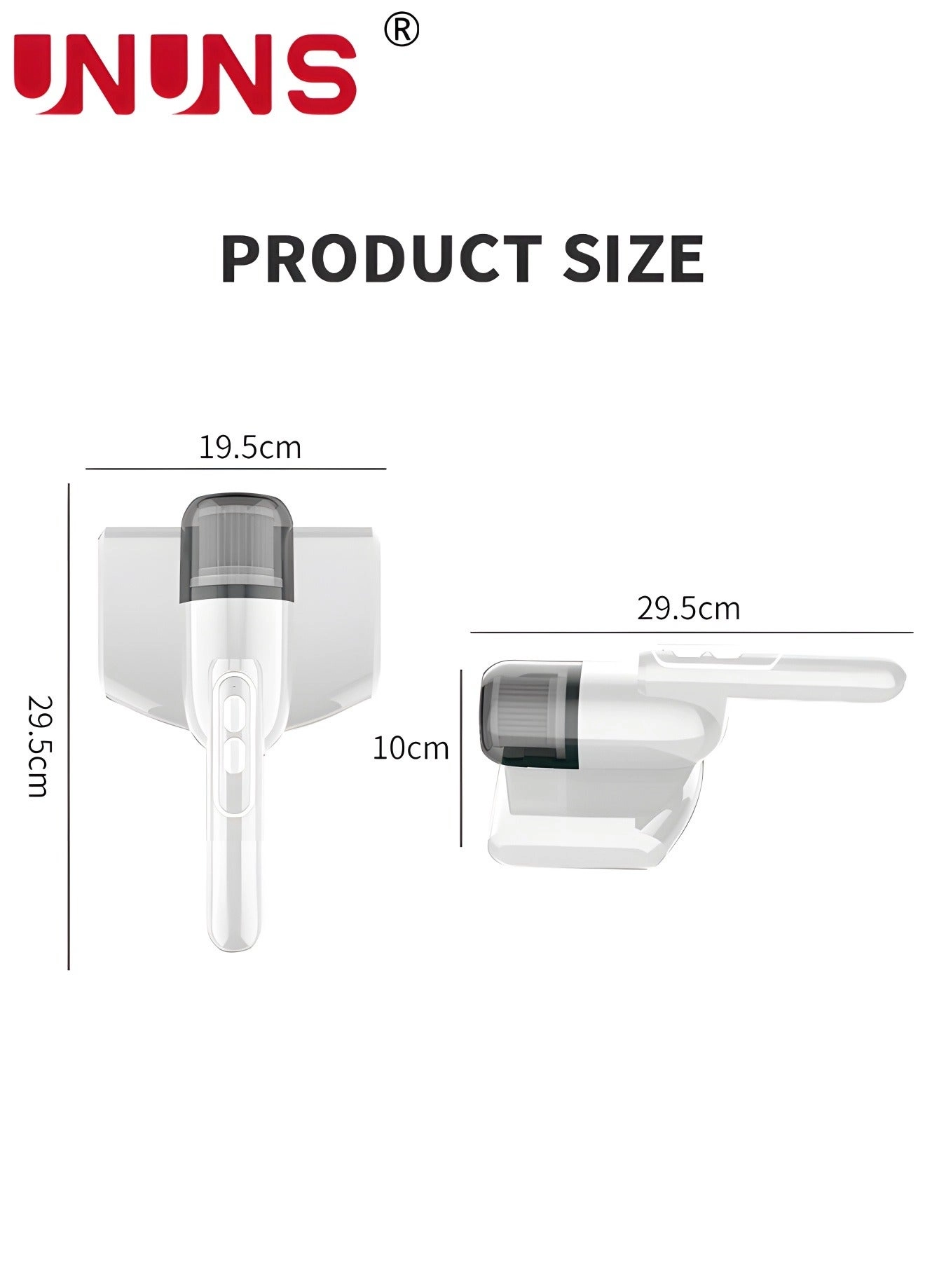 Bed UV Vacuum Cleaner - 12KPa Black