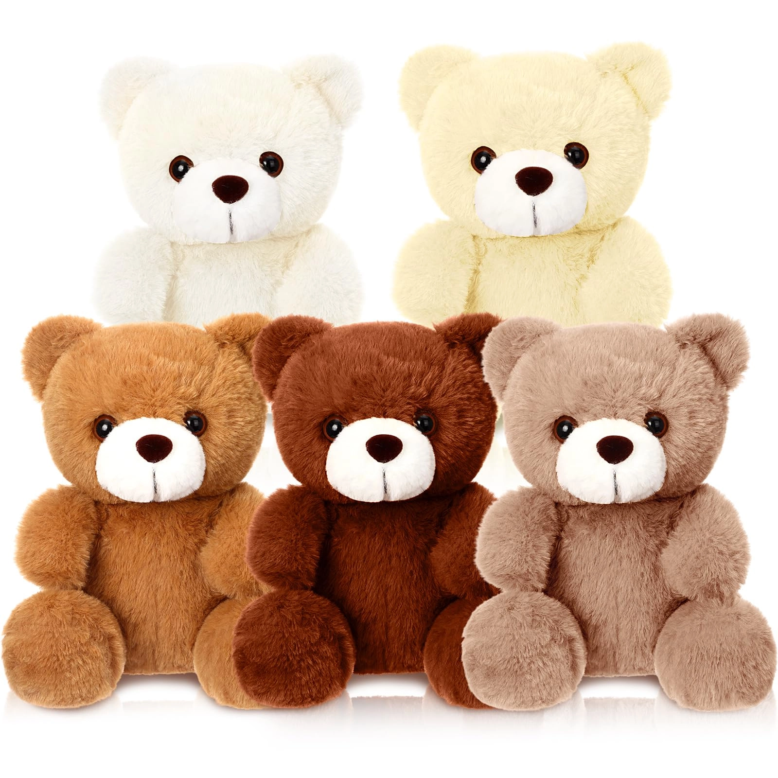 HyDren Bear Plush Toy - 8 inches 5.0 Count