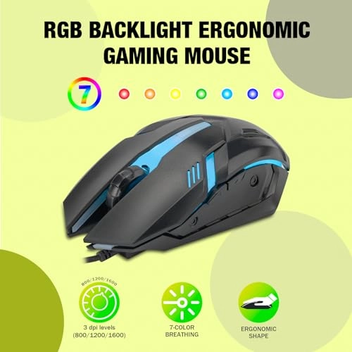 75% Mechanical Gaming Keyboard + Ergonomic Gaming Mouse - Wired