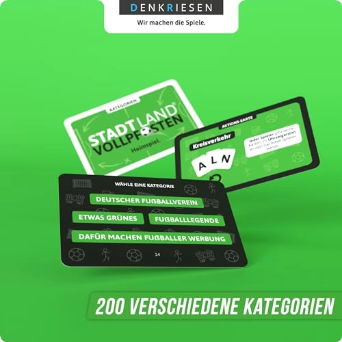 Stadt Land Vollpfosten: Football Edition - Card Game (German)