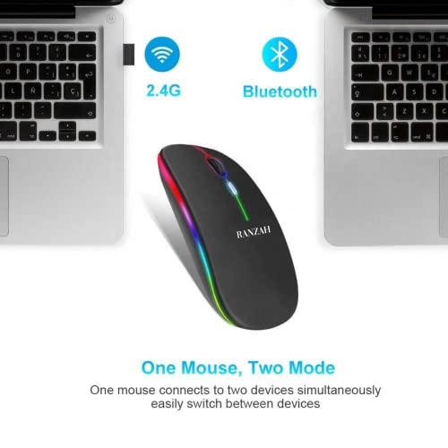 Rechargeable Noiseless LED Mouse - Wireless