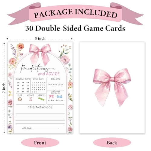 Baby Shower Games Cards - Adult 30