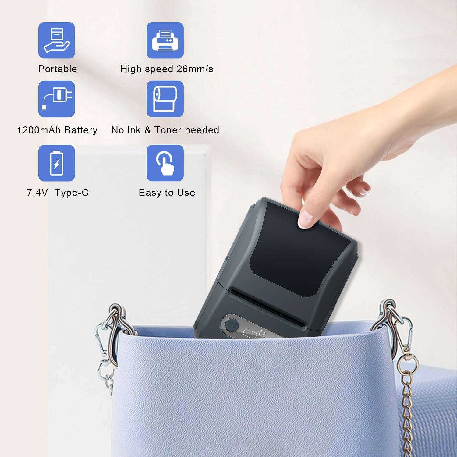 Portable Mini Thermal Printer - thermal 20-57mm