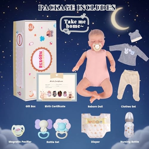 Tero Reborn Baby Doll - 17 Inch Vinyl Cotton Ages 3+