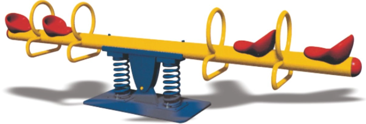 Spring Rider Seesaw - 4 Kids Seat 300x45x85cm