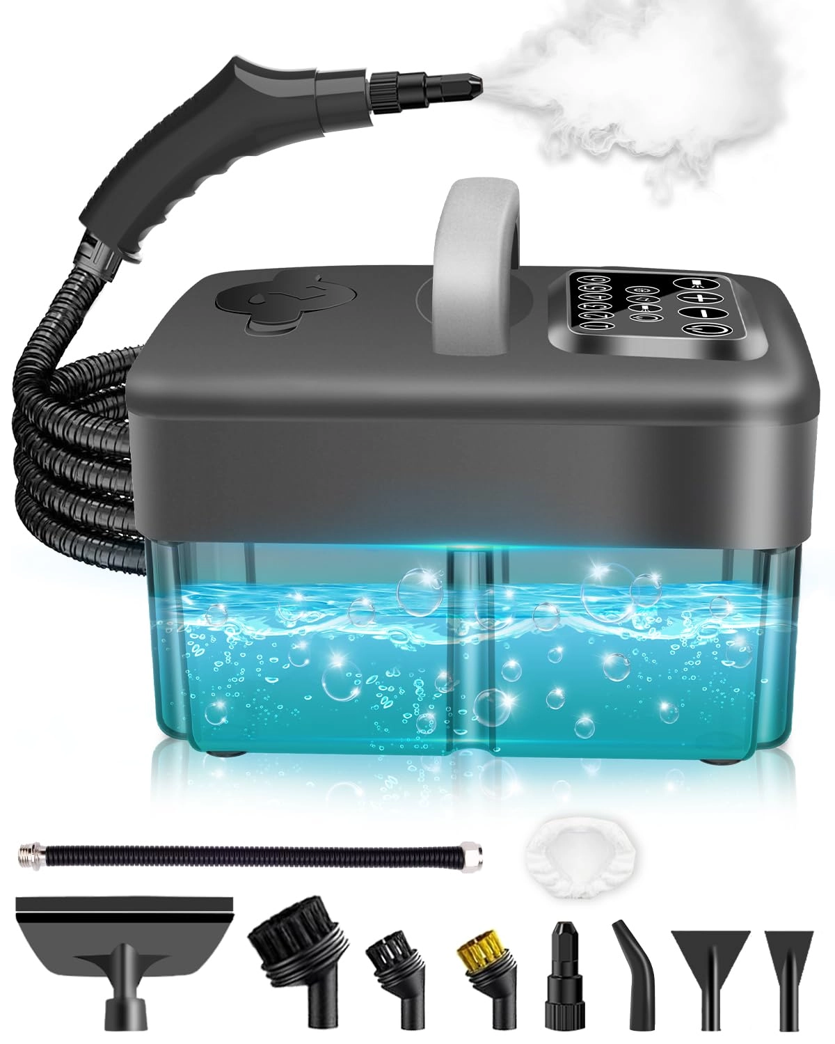 mecmic Steam Cleaner for Home & Car - 3 Bar Pressure 1600 Milliliters