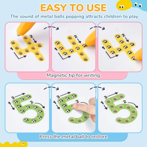 Double-Sided Magnetic Number Tracing Board - 3-5 1 pieces