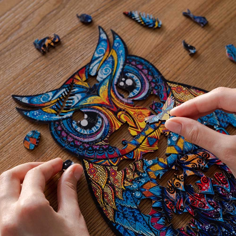 Charming Owl Wooden Puzzle (4107390-OWL_S) - 101 pcs