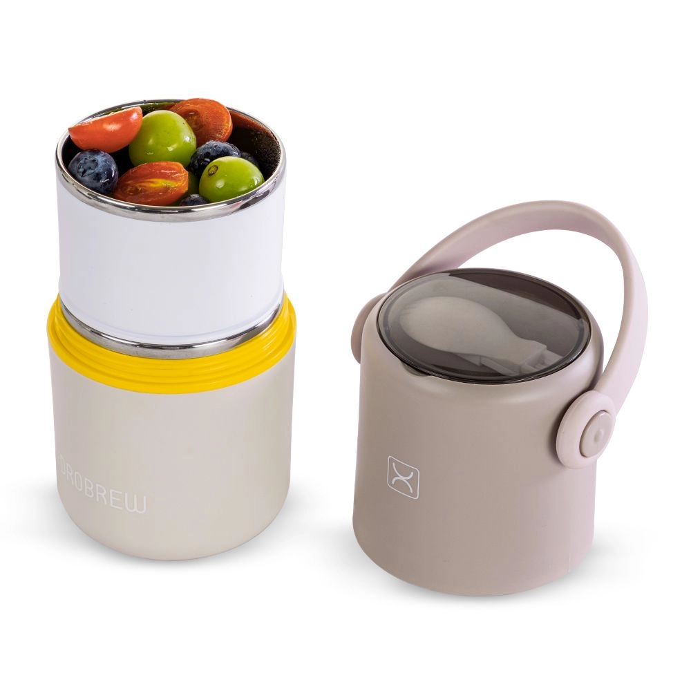 Double Decker SS Lunch Box - Sage And Amber 0.82L