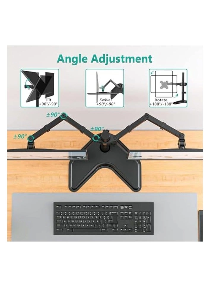 Dual LCD Monitor Desk Mount Stand - 2 27in