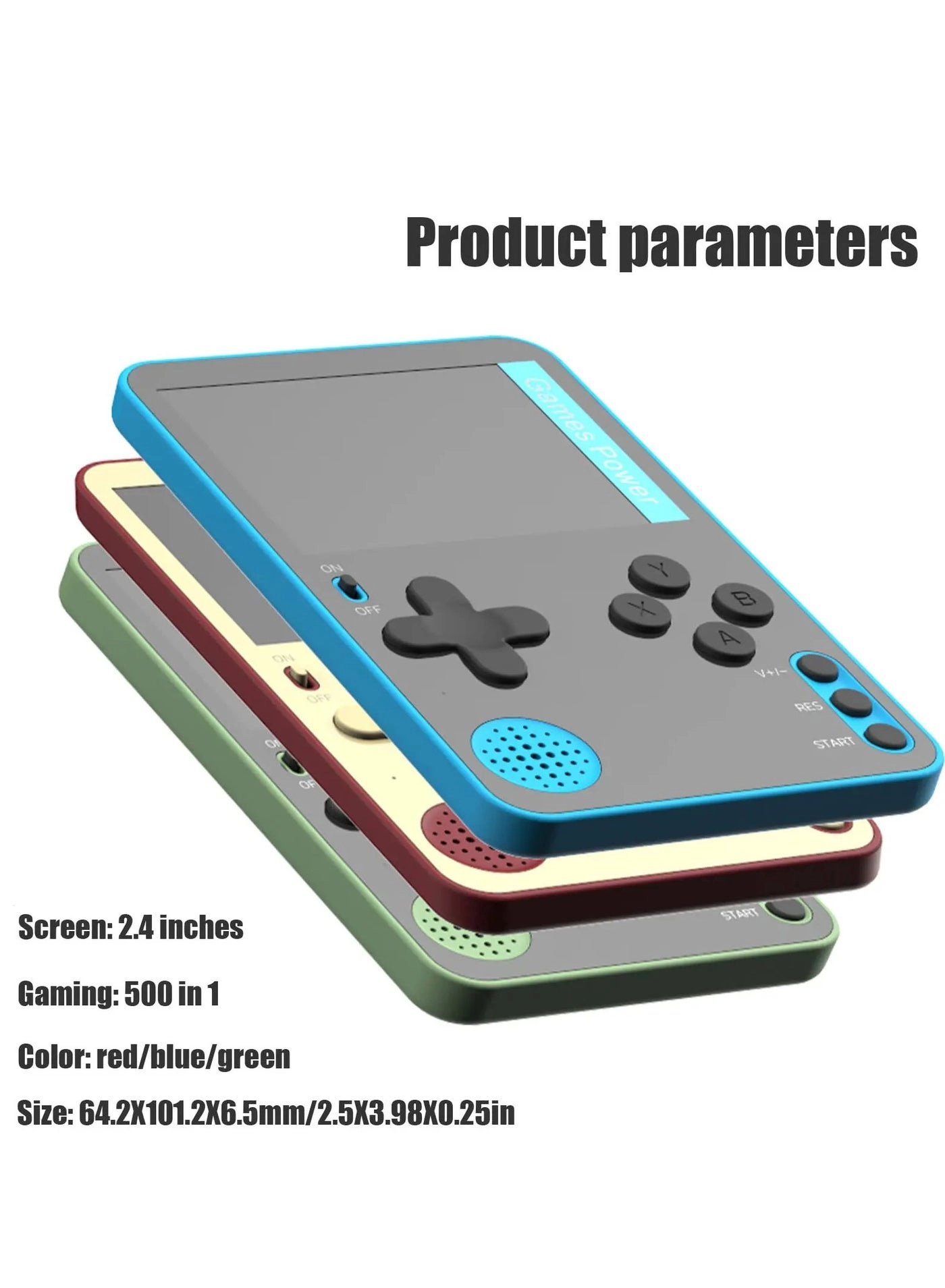K10 - 500 Classic Games 2.4-inch LCD Rechargeable