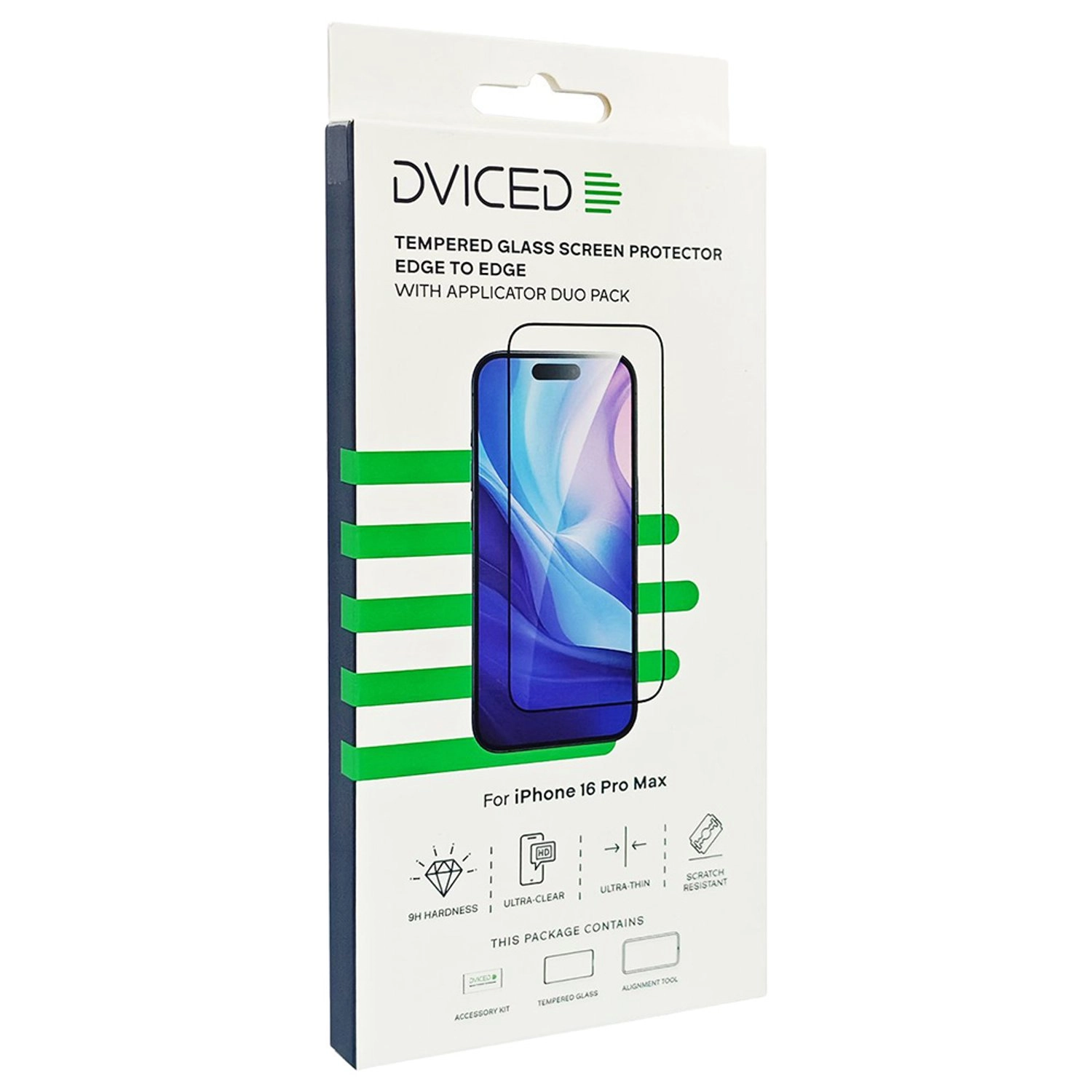 Clear Tempered Glass Screen Protector for iPhone 16 Pro Max (2-Pack)