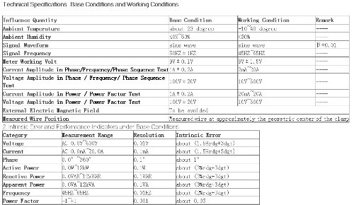 Double Clamp Digital Phase Volt-Ampere Meter - 7.5mm 13mm