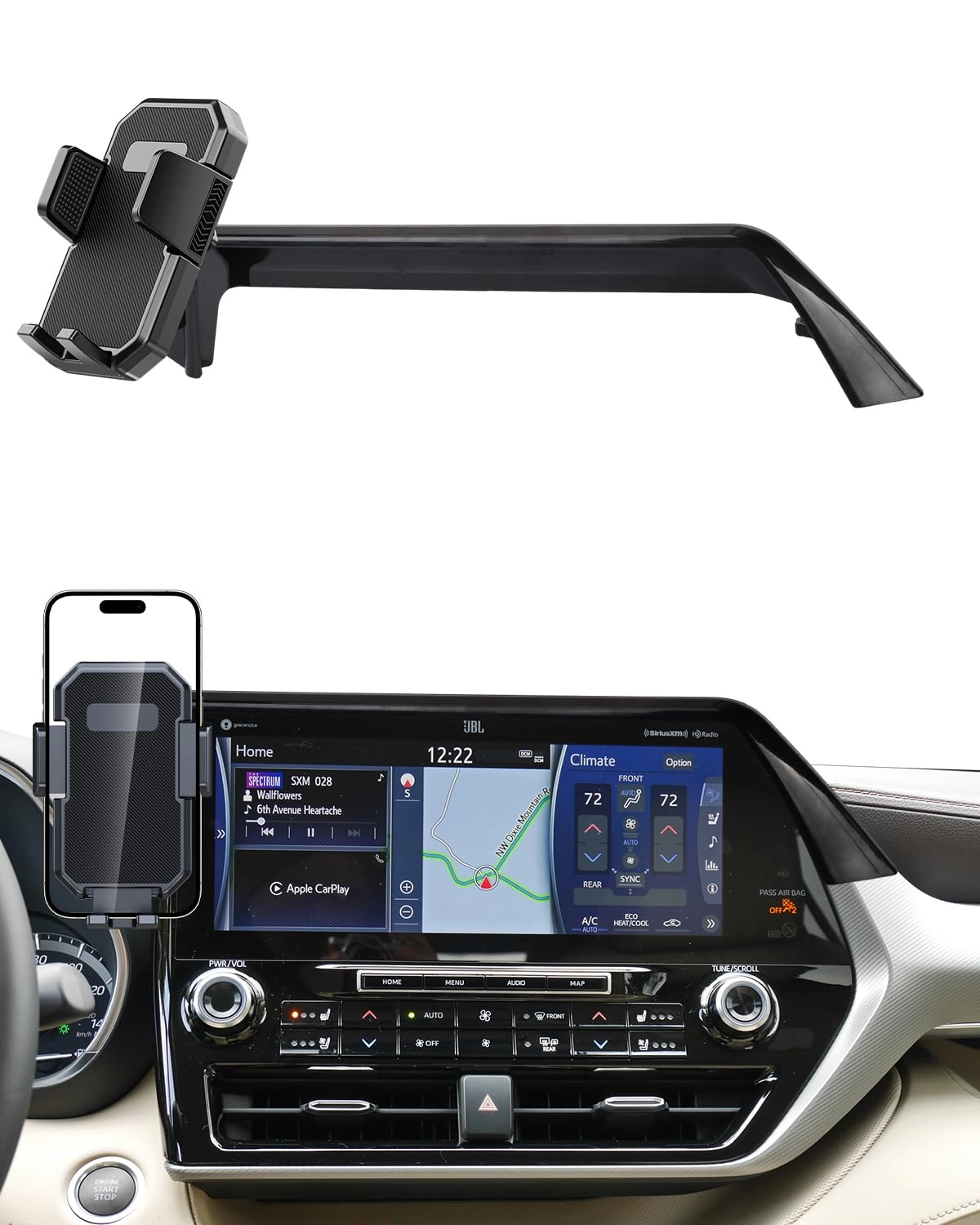 pzk Car Phone Holder - Toyota Highlander Hybrid Lmited/Platinum 2020-2024 2025