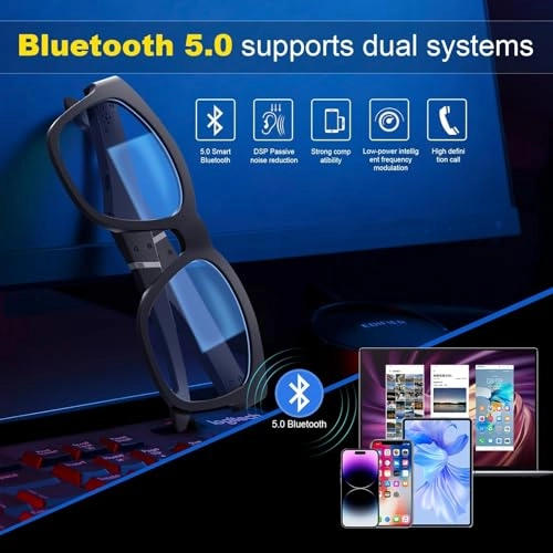 Smart Bluetooth Glasses - Clear Calls 6 Hours