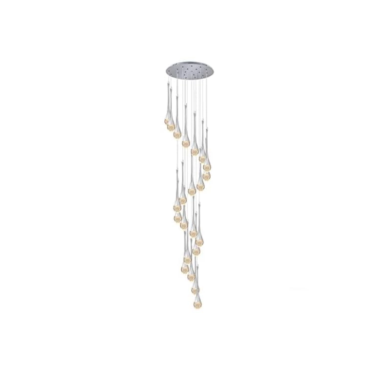 ZenithBeam Crystal Column Chandelier - 2700-6000K Dimmable