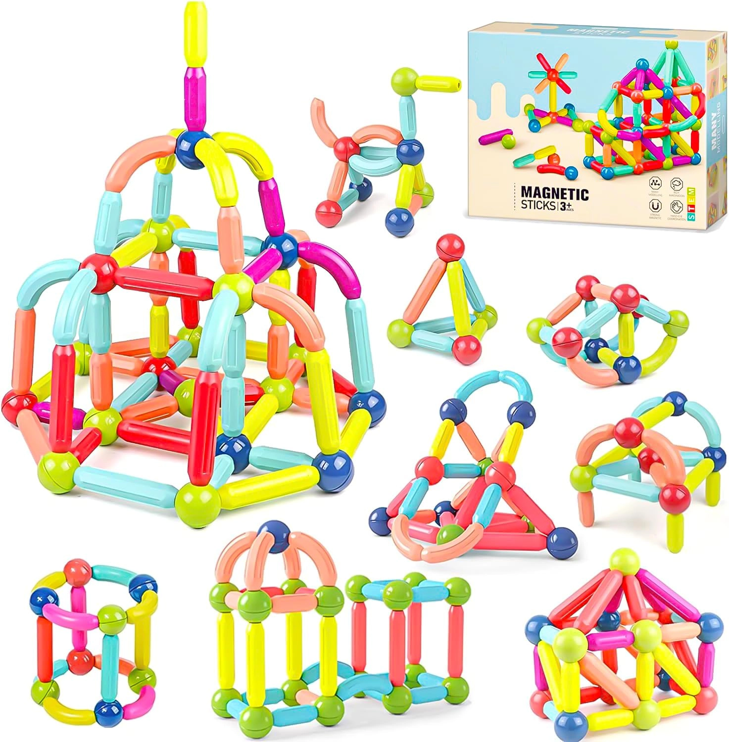 vGRASSP Magnetic Stick Blocks - 25 pcs