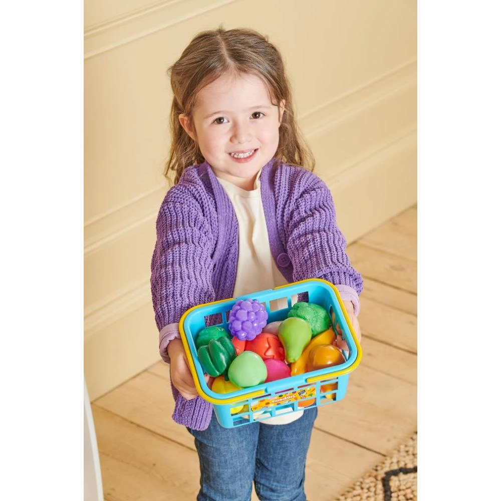 Fruit & Veg Basket Playset - 21 pcs