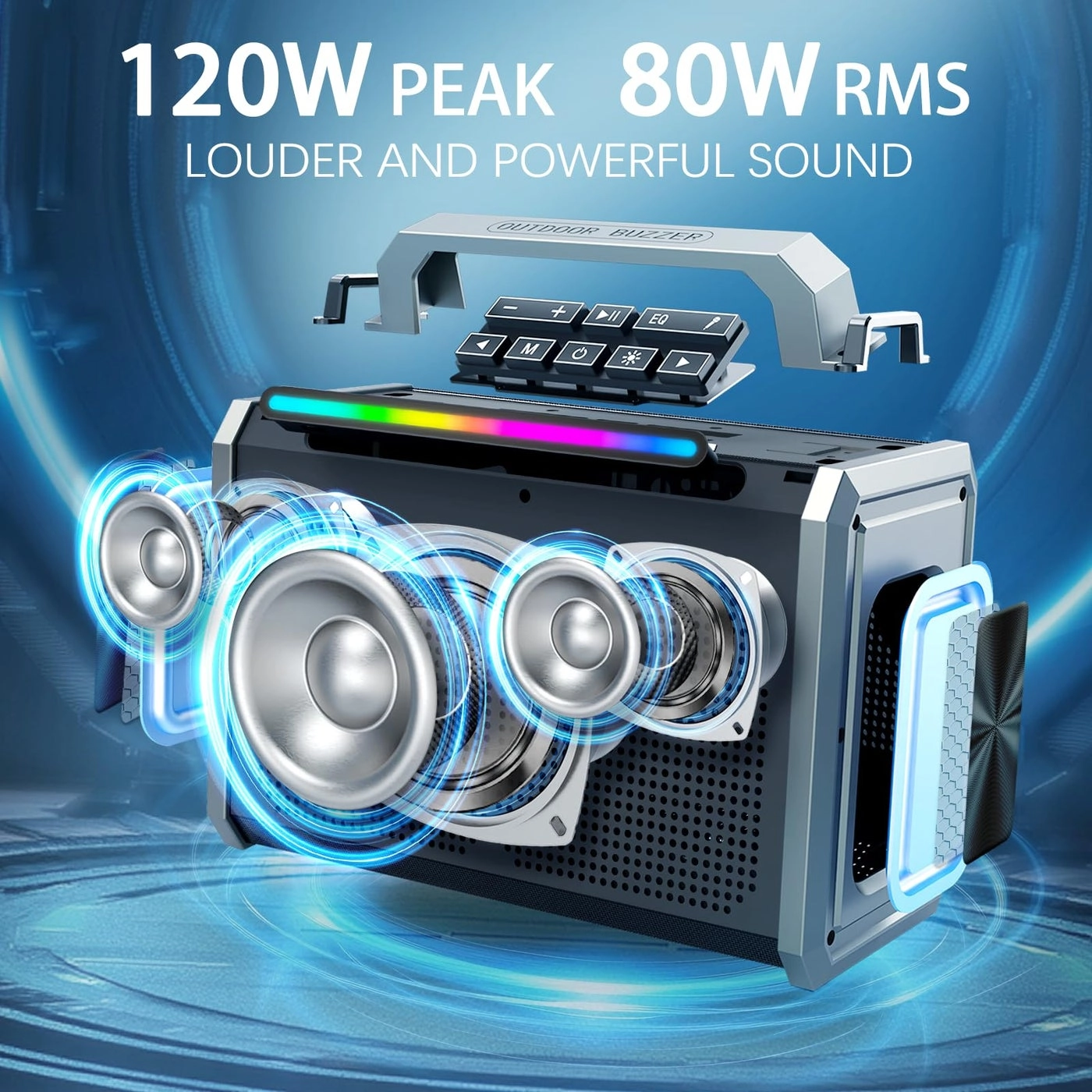 Portable Bluetooth Speaker - 80W