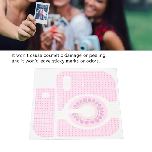 Instant Camera Body Stickers - Mini 12 Pink Polka Dot Sunflower PVC