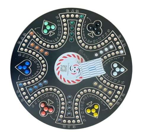 wahoo - Wooden 16 Colored Glass Marbles