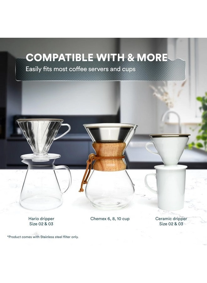 Paperless Stainless Steel Pour Over Coffee Filter