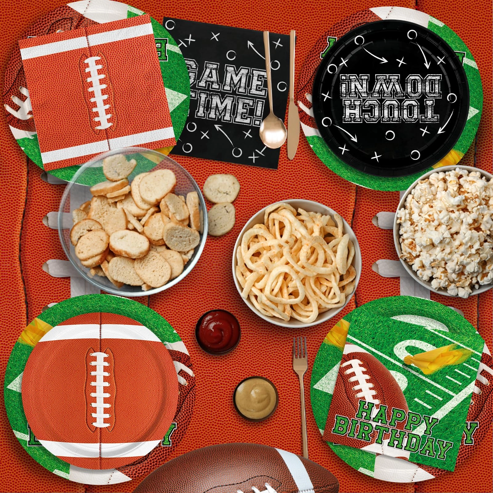 Football Party Supplies Kit - Serve 25 Football
