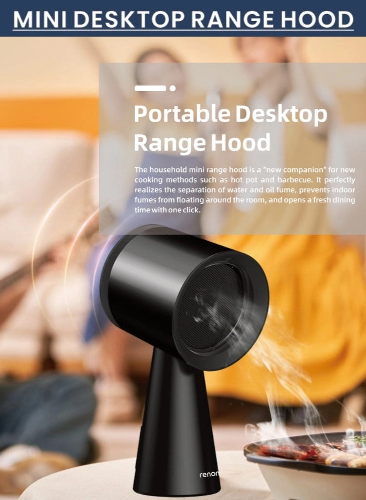 Mini Desktop Range Hood - 150 Cubic Meters Per Hour