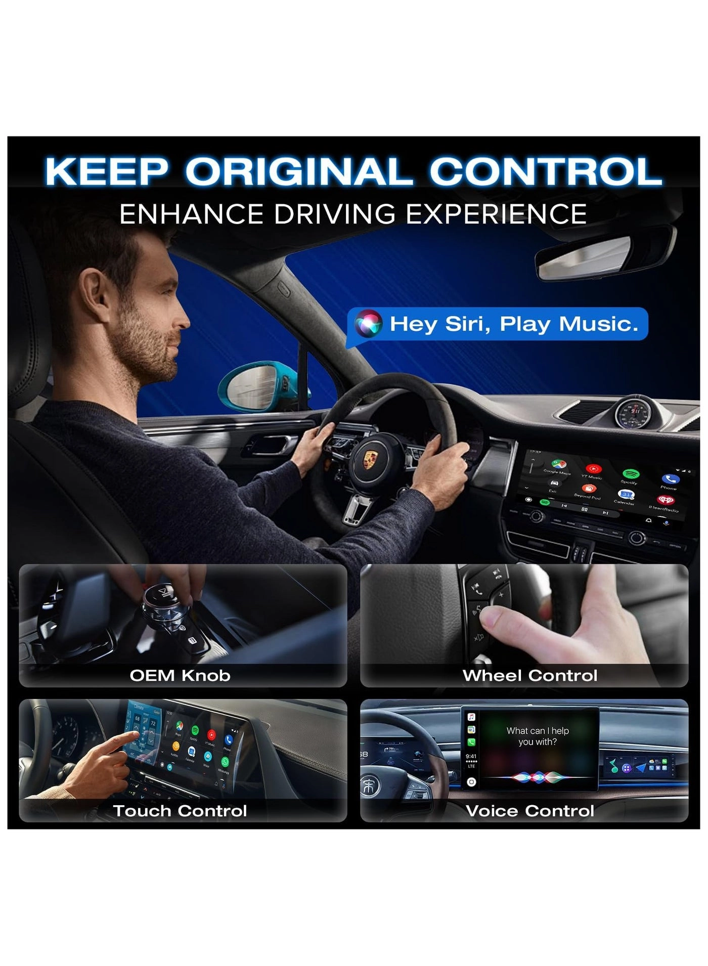 Wireless Carplay Adapter - 2-in-1 Android Auto