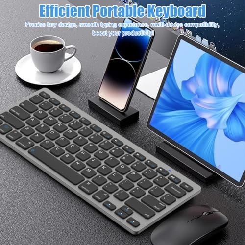 Bluetooth Keyboard - for iPad 10th/9th/8th Gen Aluminum Gray