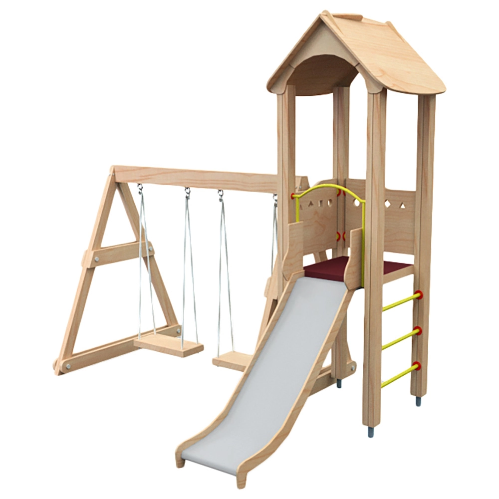 Playhouse - Platform Wall Ramp Slide Swing