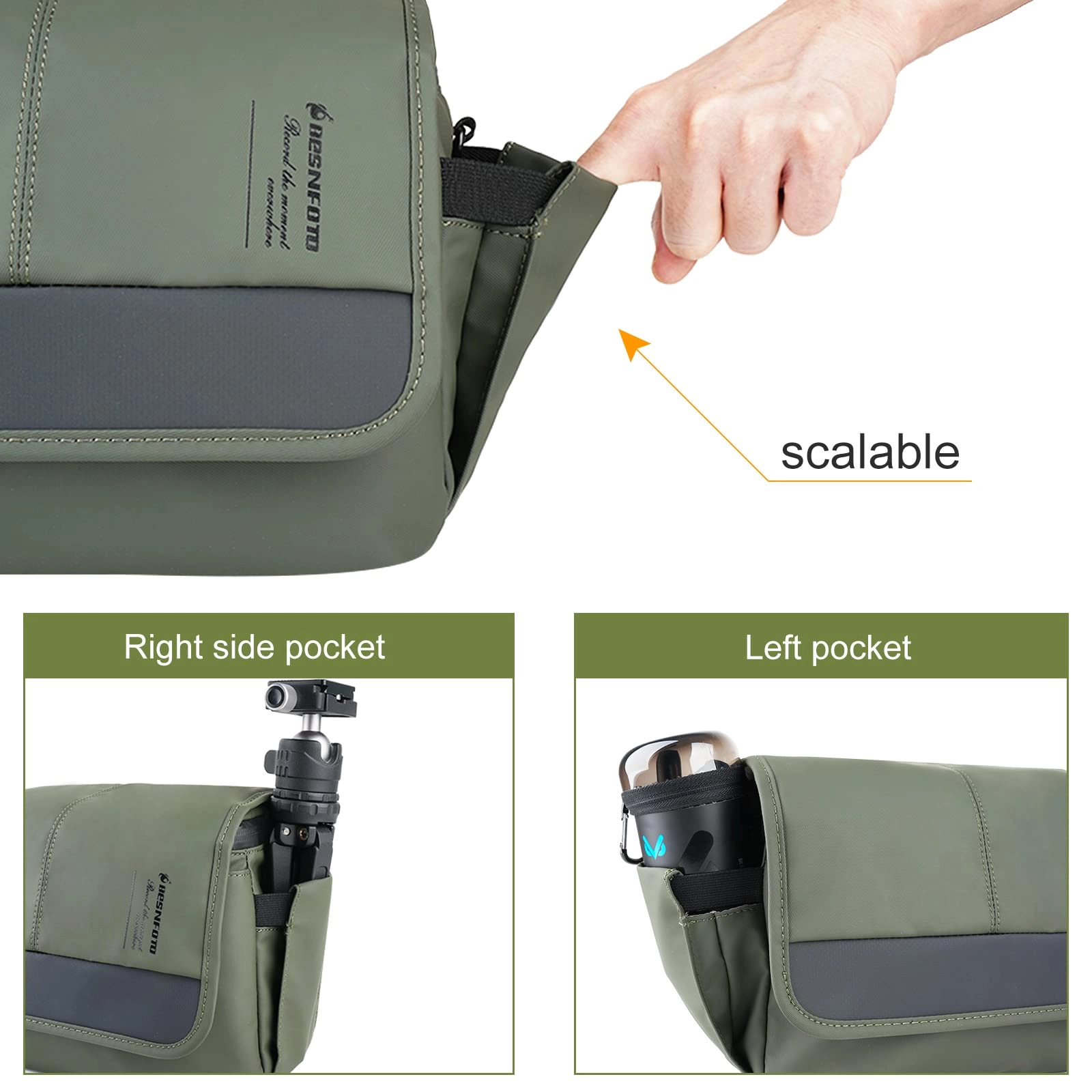 Camera Bag - 9.87"L x 5.12"W x 7.87"H Compatible with Canon Sony Nikon Messenger Bag
