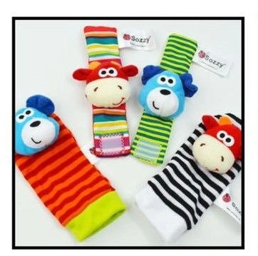 Wrist Rattle & Foot Finder Socks - 1+ Animal designs