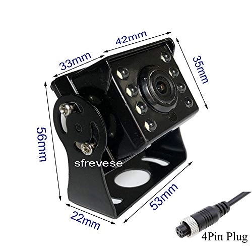 AHD Car Camera + 4 Pin 15m Video Cable - Night Vision 4Pin 2 Megapixel