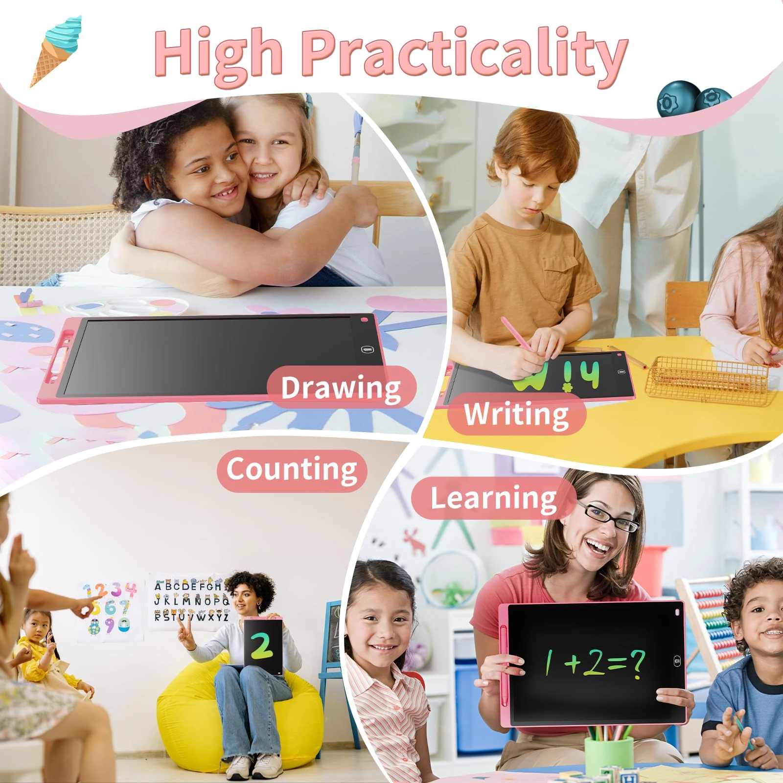 LCD Writing Tablet - 2 Pack stylus