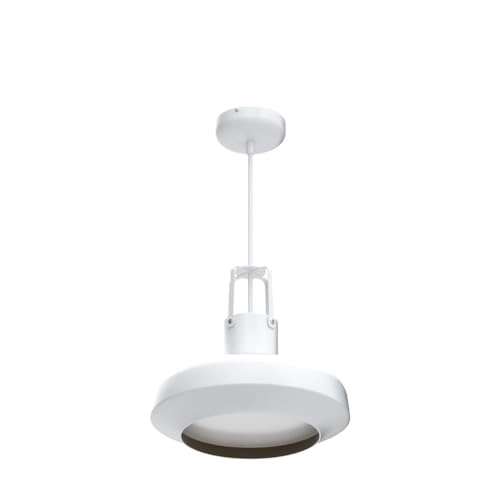 Hanging Tulip Cone Disc Ceiling Light - Grey Aluminum