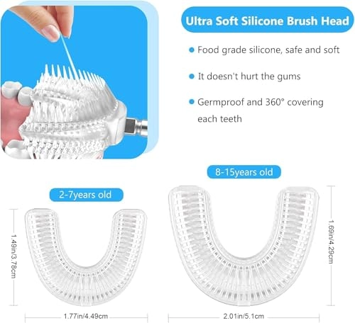 U Shaped Ultrasonic Automatic Toothbrush - Six Cleaning Modes Rechargeable