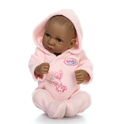 Reborn Baby Doll - 10 inch 28cm Silicone Vinyl African American