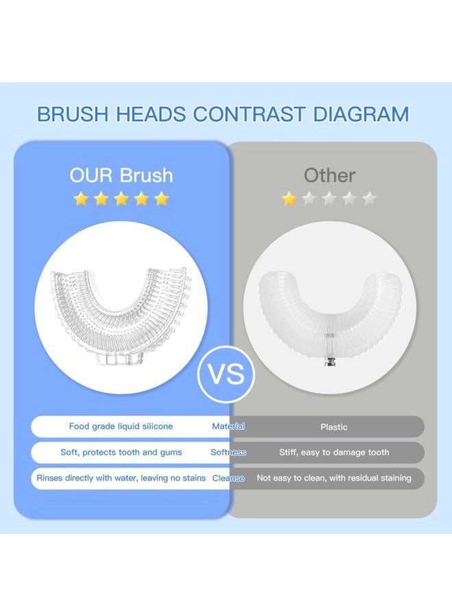 Kids Electric Toothbrushes u Shaped - Rechargeable 2 Mins Timer 6 Modes